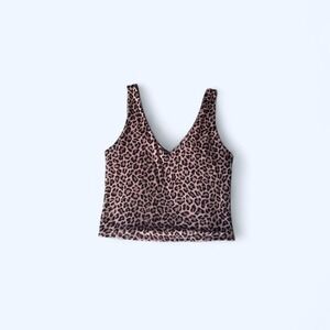 Leopard print tank top with a deep v-neck size S